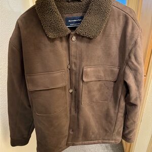 Abercrombie & Fitch Brown Men's Vegan Suede Jacket